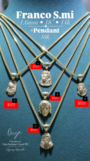 Franco S.mi 14k  + Pendant 10k