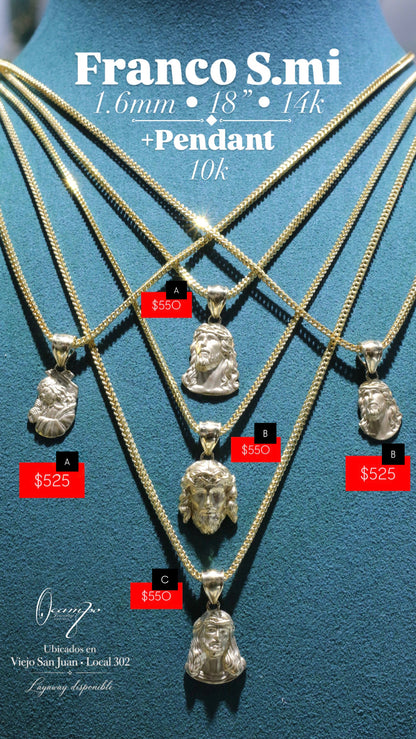 Franco S.mi 14k  + Pendant 10k