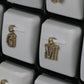Pendants Letras Bubble 2 pisos 10k con Diamamtes