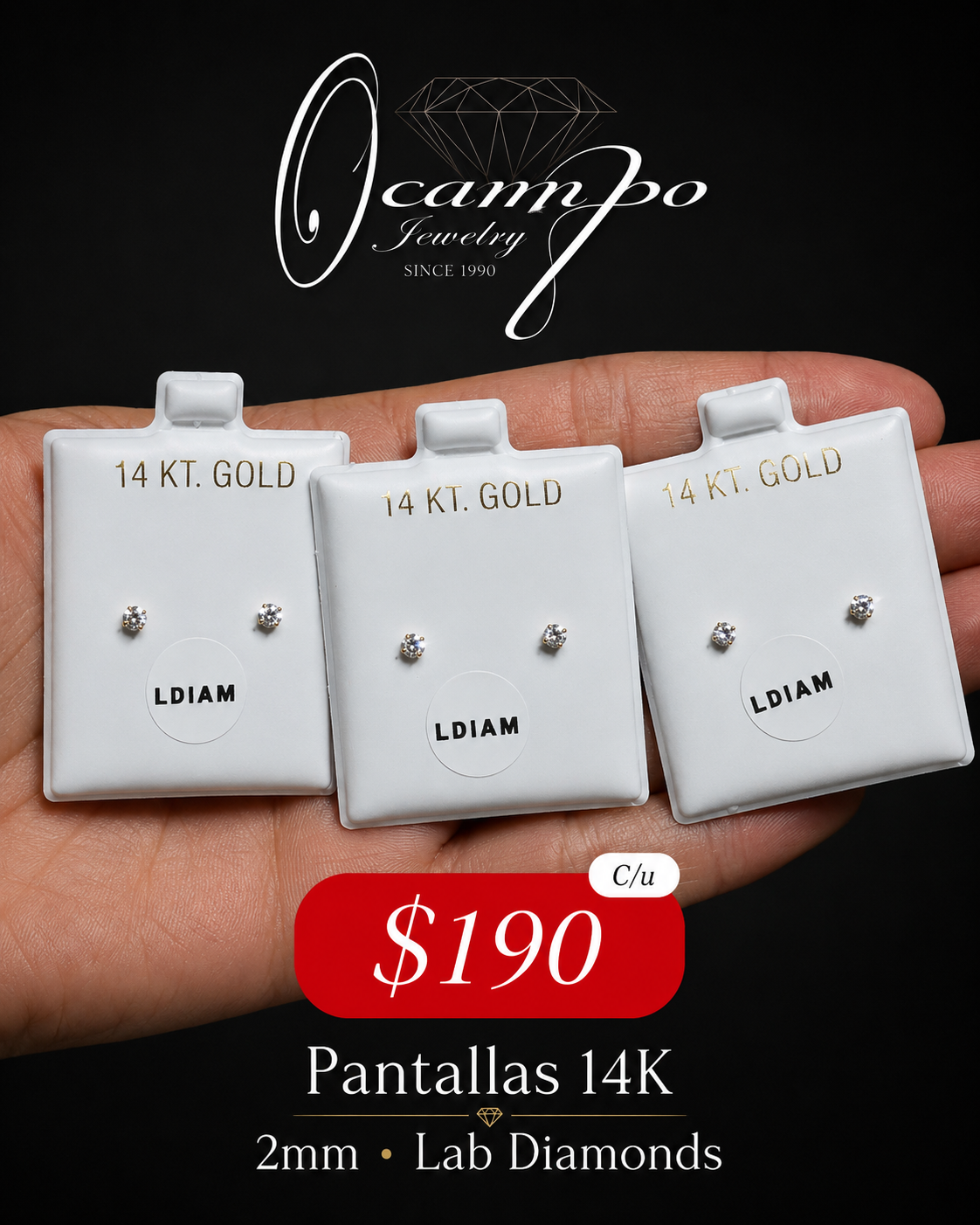 Pantallas 14k Lab Diamonds