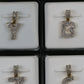 Pendant de Letras 14k Diamantes Baguette
