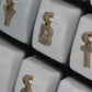 Pendant de Letras 14k Diamantes Baguette