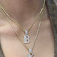Set 14k Franco S.mi 1.6mm 18" + Pendant Letra Baguette Cz